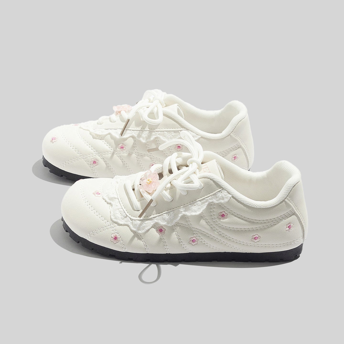 Damen Sneakers mit floralem Design und komfortabler Sohle