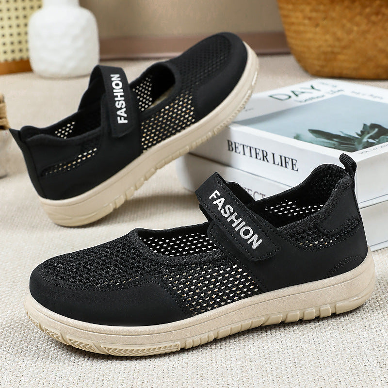 Damen Atmungsaktive Freizeit-Sneaker mit verstellbarem Klettverschluss R&B