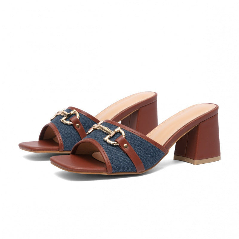 Damen modische Plateau-Sandalen mit trendigen Details R&B