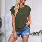 Damen lässiges Kurzarm-Shirt R&B