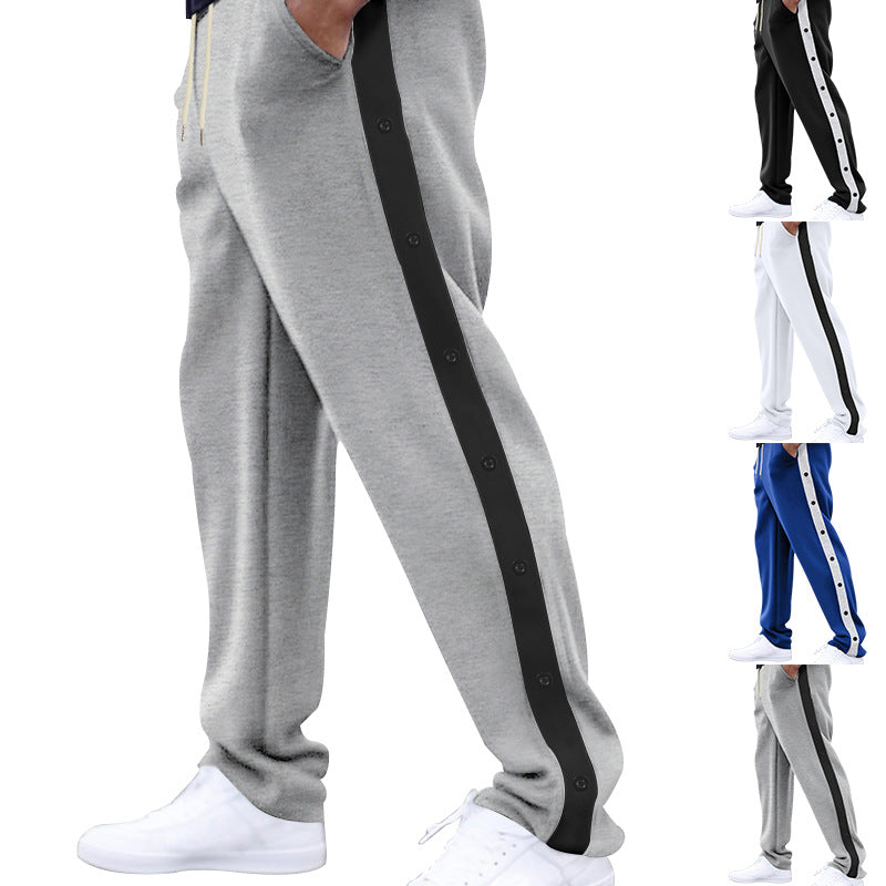 Herren Sportliche Jogginghose mit Knopfleiste und elastischem Bund
