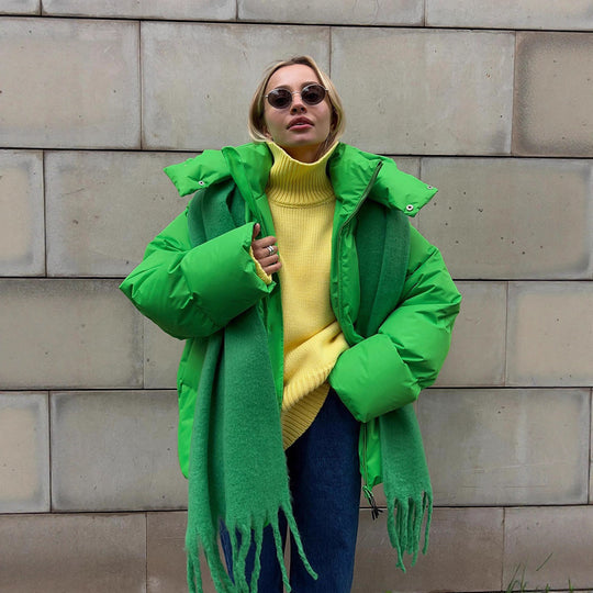 Damen Übergroße Daunenjacke R&B