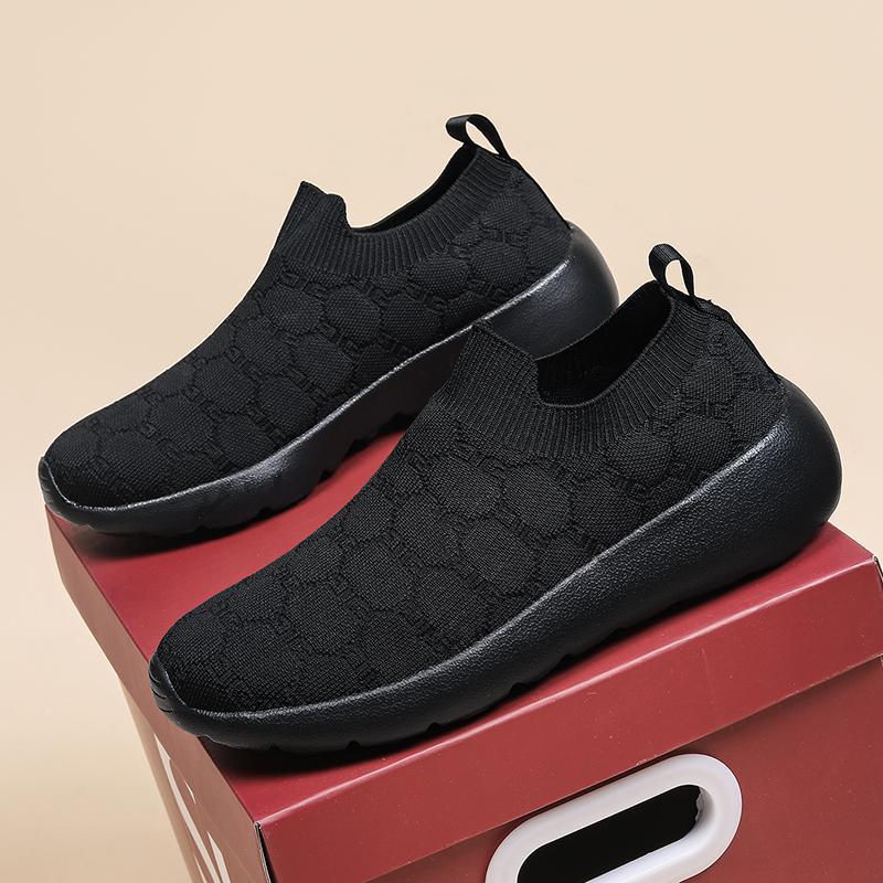 Damen Bequeme Strick-Sneaker mit elastischem Kragen R&B