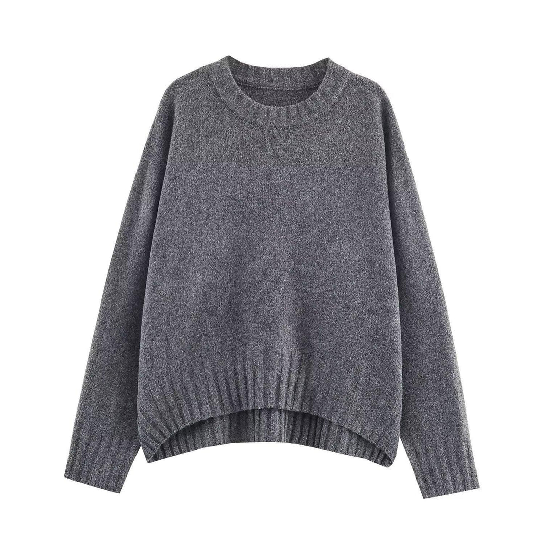Damen oversized Pullover aus hochwertiger Baumwollmischung mit luxuriösem Tragegefühl R&B