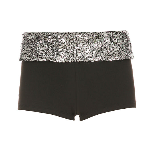 Damen Pailletten-Minikleid mit Leopardenmuster und verstellbaren Spaghettiträgern R&B
