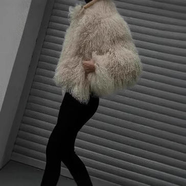 Damen Flauschige Kuscheljacke R&B