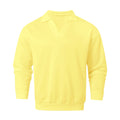 Unisex nan locker geschnittener V-Ausschnitt-Sweatpullover mit Hemdkragen aus Baumwollfleece R&B