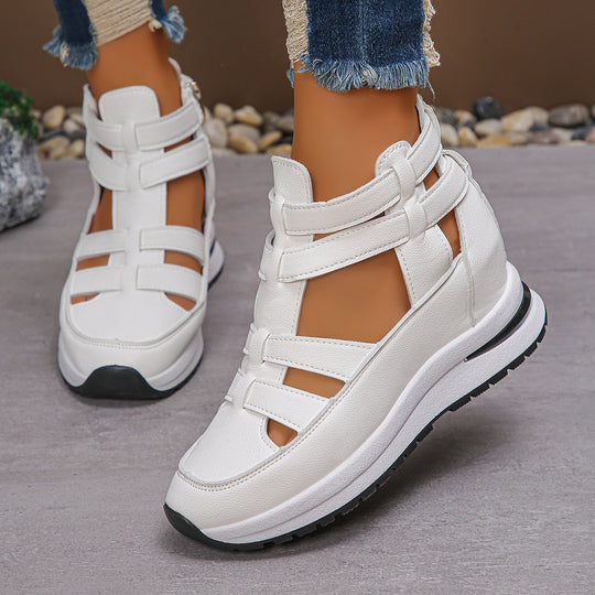 Damen Wedge-Sneaker mit verstellbaren Riemen und atmungsaktiver Sohle R&B