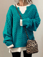 Damen Strickpullover mit strukturiertem Muster R&B