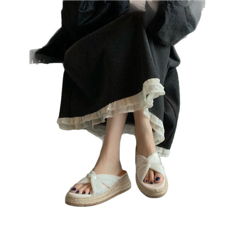 Damen Espadrille Sandalen mit knotenförmigem Riemen R&B