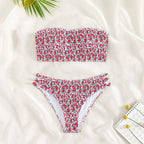 Damen Bandeau-Bikini mit raffinierten Rüschendetails und verstellbaren Trägern R&B