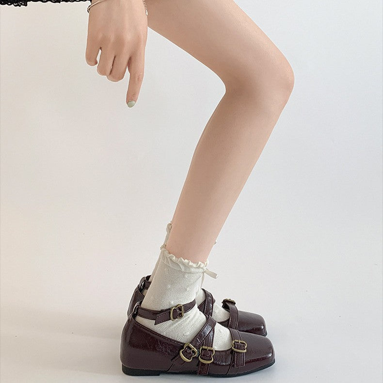 Damen Ballerinas mit dekorativem Riemchendesign R&B