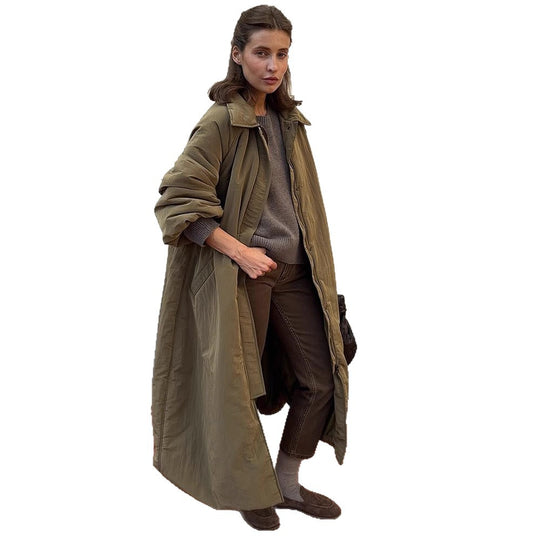 Damen Oversized Steppjacke mit elegantem Schnitt und praktischen Taschen R&B