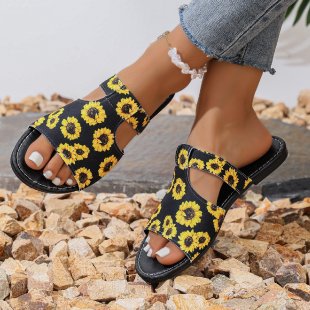 Damen Blumige Sandalen im modernen Design R&B