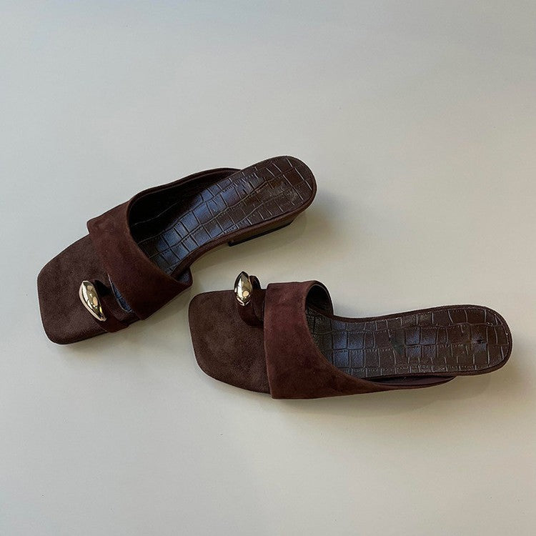 Damen Modische Pantoletten mit elegantem Akzent R&B