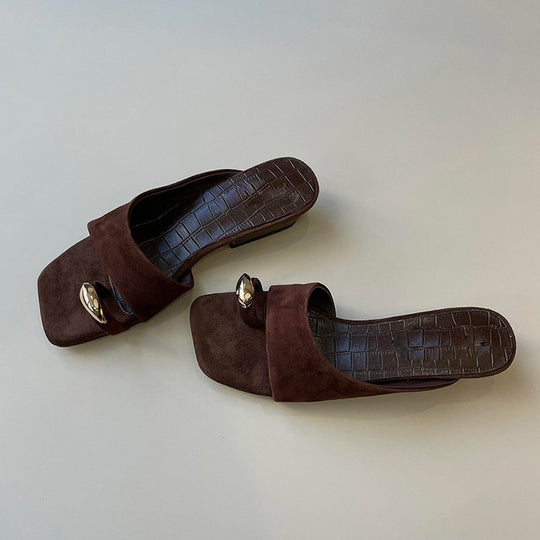 Damen Modische Pantoletten mit elegantem Akzent R&B