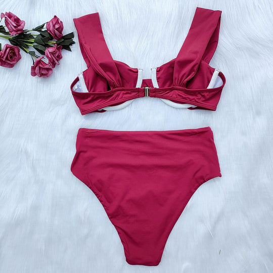 Damen Hochgeschnittenes Bikini-Set mit innovativem Design R&B