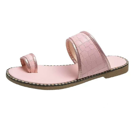 Damen elegante Slide-Sandalen mit luxuriösen goldenen Akzenten R&B