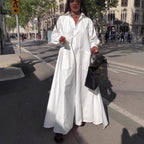 Damen Elegantes Hemdblusenkleid mit weit schwingendem Rock R&B