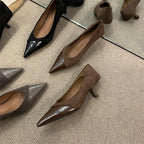 Damen elegante spitze Pumps R&B