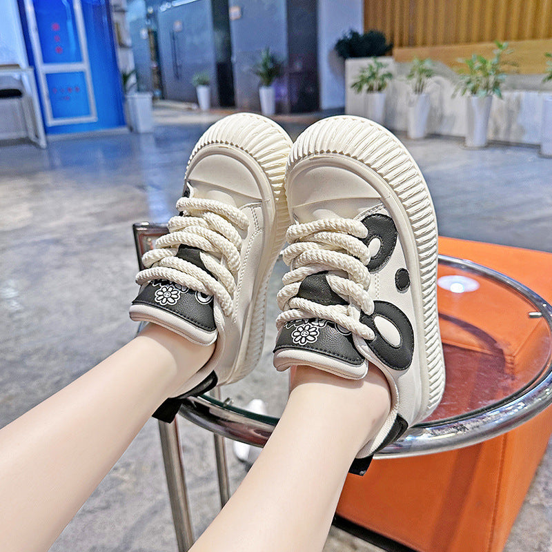 Damen Sneakers mit einzigartigem Panda-Design und rutschfester Sohle R&B