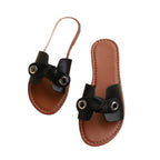Damen Bequeme Flip-Flop-Pantoletten mit dekorativem Schleifen-Design