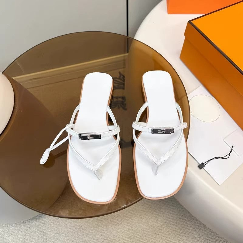 Damen Zehentrenner-Sandalen mit elegantem Riemendesign und modischer Schnalle R&B