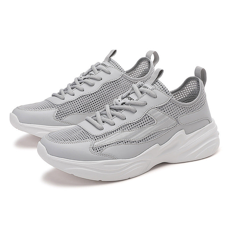 Herren nan skulpturaler Freizeit-Sneaker mit geformter Dämpfungssohle und atmungsaktiver NetzgewR&Be-Lederkombination R&B