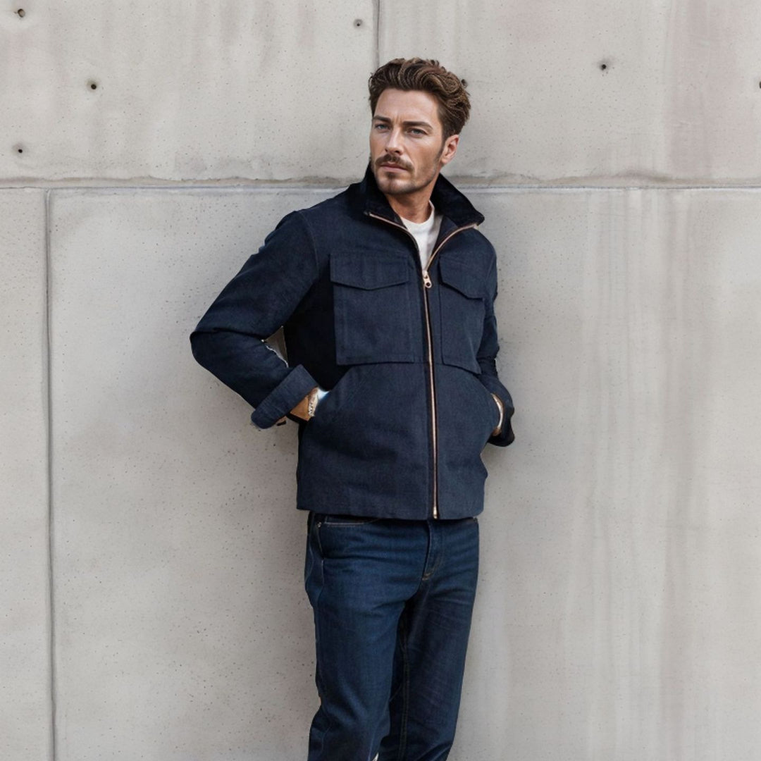 Herren stylische Funktionsjacke im modernen Design mit großzügigen Taschen R&B