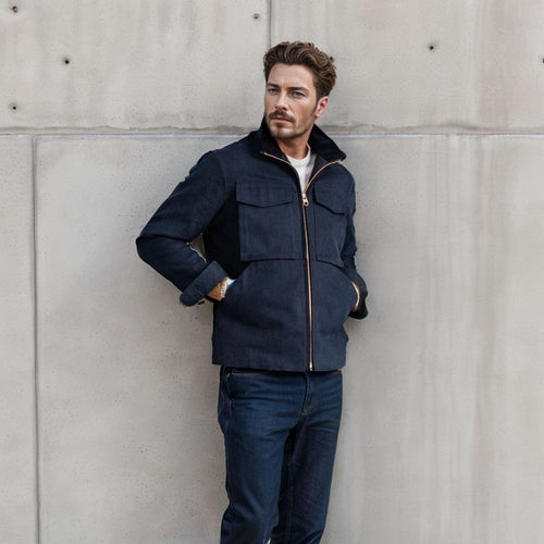 Herren stylische Funktionsjacke im modernen Design mit großzügigen Taschen R&B