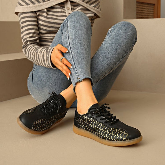 Damen modische Sneakers mit einzigartigem Musterdruck R&B