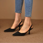 Damen Slingback-Pumps mit spitzem Zehenbereich und rutschfester Sohle R&B