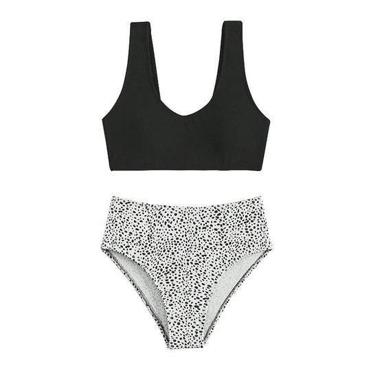 Damen Hoch tailliertes Bikini-Oberteil mit strukturiertem Design R&B