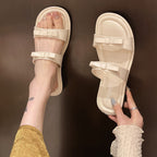 Damen Glamouröse Sandalen mit modischen Glitzer-Riemen EB