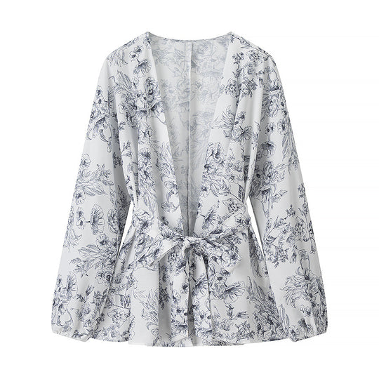 Damen entspannendes Pyjama-Set mit floralem Design R&B