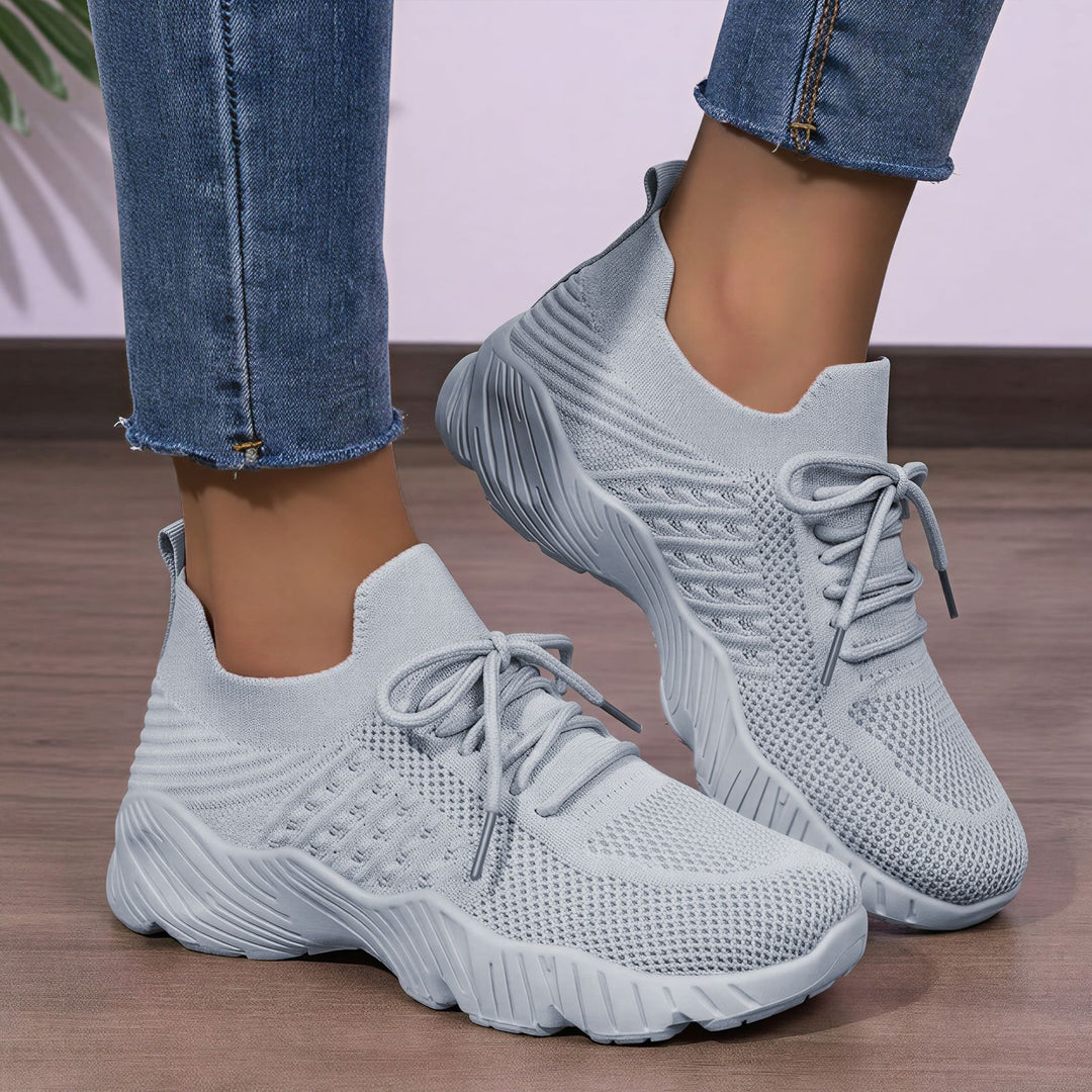 Damen Hohe Sneaker mit atmungsaktivem Obermaterial und gedämpfter Laufsohle R&B