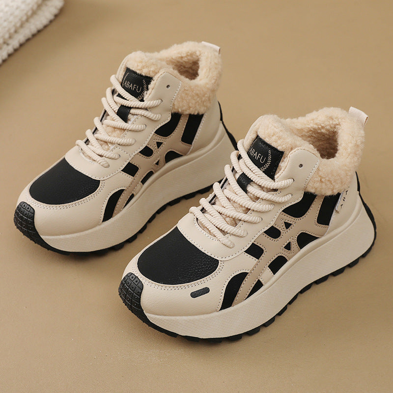 Damen Sneakers mit warmem Fleece-Futter und dämpfender Laufsohle R&B