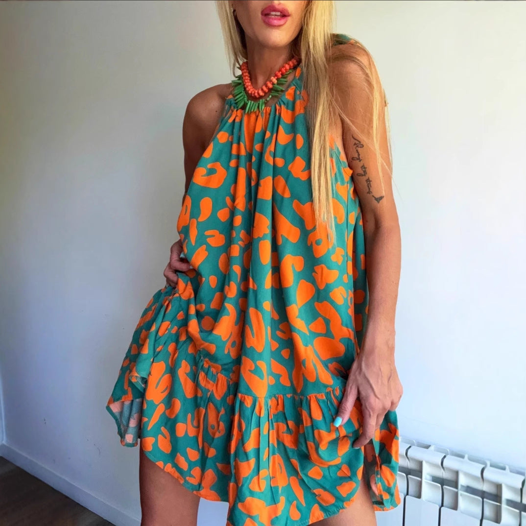 Damen Luftiges Sommerkleid mit asymmetrischem Saum und voluminösen Falten R&B