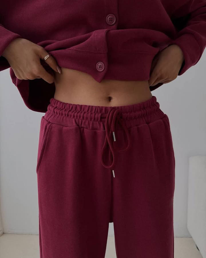 Damen lässiger Cardigan und Jogginghose Set R&B