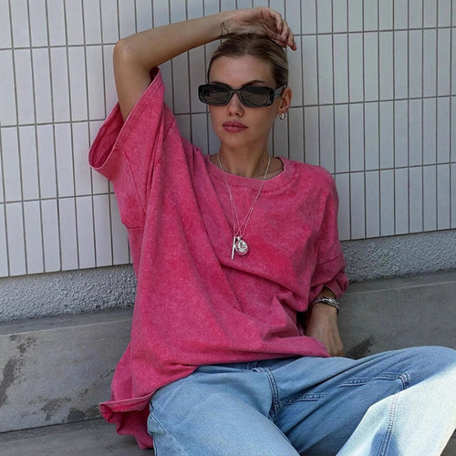 Damen Oversized T-Shirt aus hochwertiger Baumwolle R&B