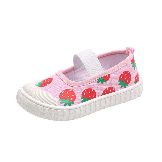 Damen leichte und atmungsaktive Laufsohlen-Schuhe mit Erdbeermuster R&B