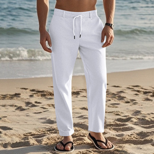 Herren Bequeme Strandhose mit verstellbarem Kordelzug und leichten Materialien R&B
