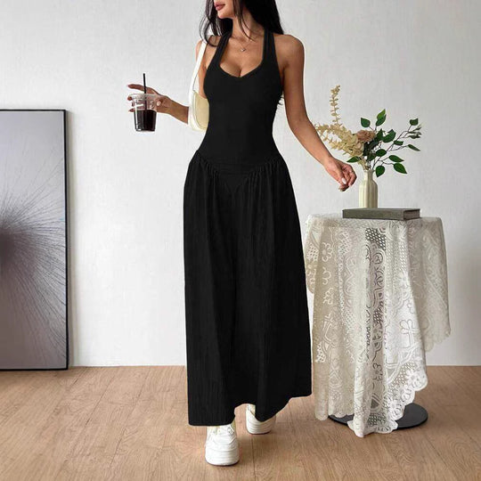 Damen Maxi-Kleid mit trägerlosem Design und voluminösem Rock R&B
