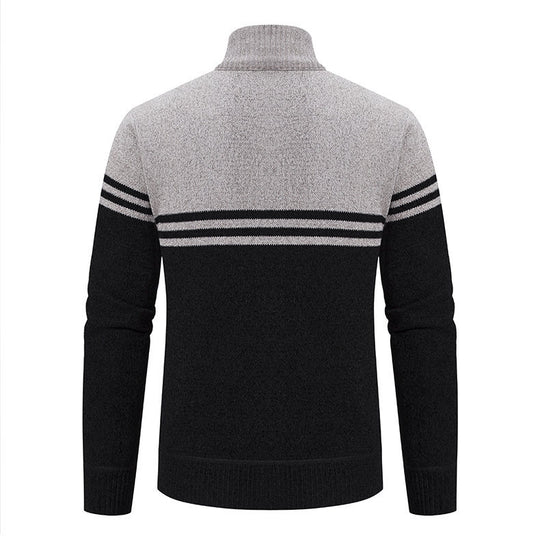 Herren stylische Freizeitjacke mit hohem Kragen und moderner Zipper-Detailierung R&B