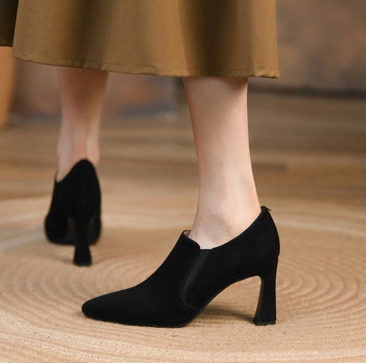 Damen elegantes Mid-Heel Stiefelette R&B