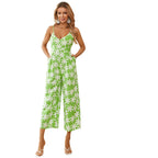 Damen Floral Muster Jumpsuit mit weitem Bein und Spaghettiträgern R&B