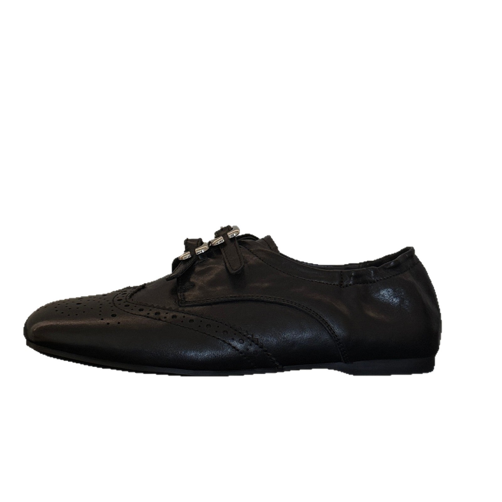 Damen klassische Schnürschuhe mit edlen Zierschnallen
