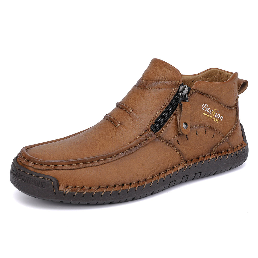 Herren Bequeme Leder Slipper R&B