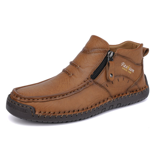 Herren Bequeme Leder Slipper R&B