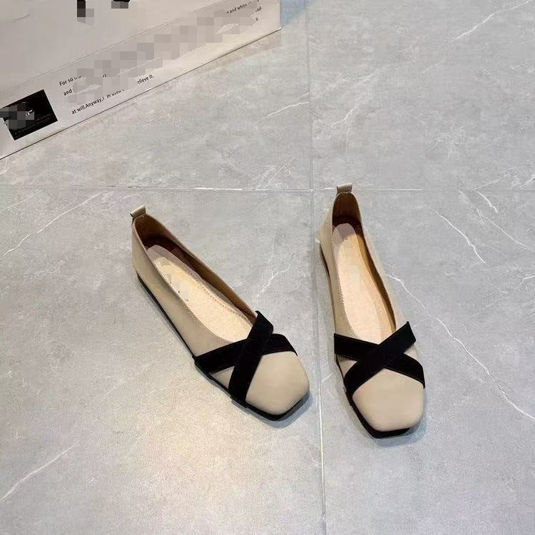 Damen elegante Ballerinas mit modischem Kreuzriemen R&B